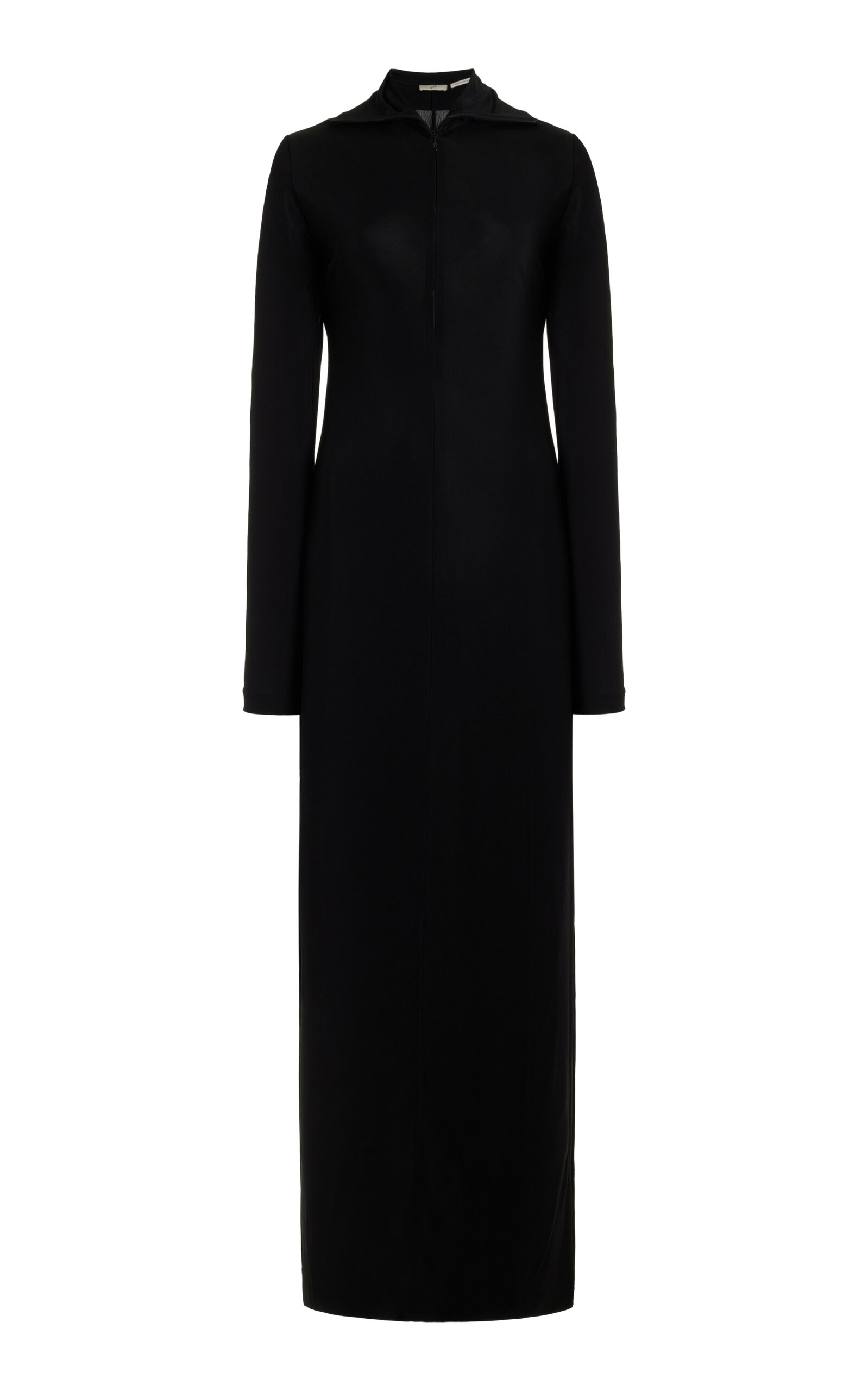Zipped Jersey Maxi Dress black - 1