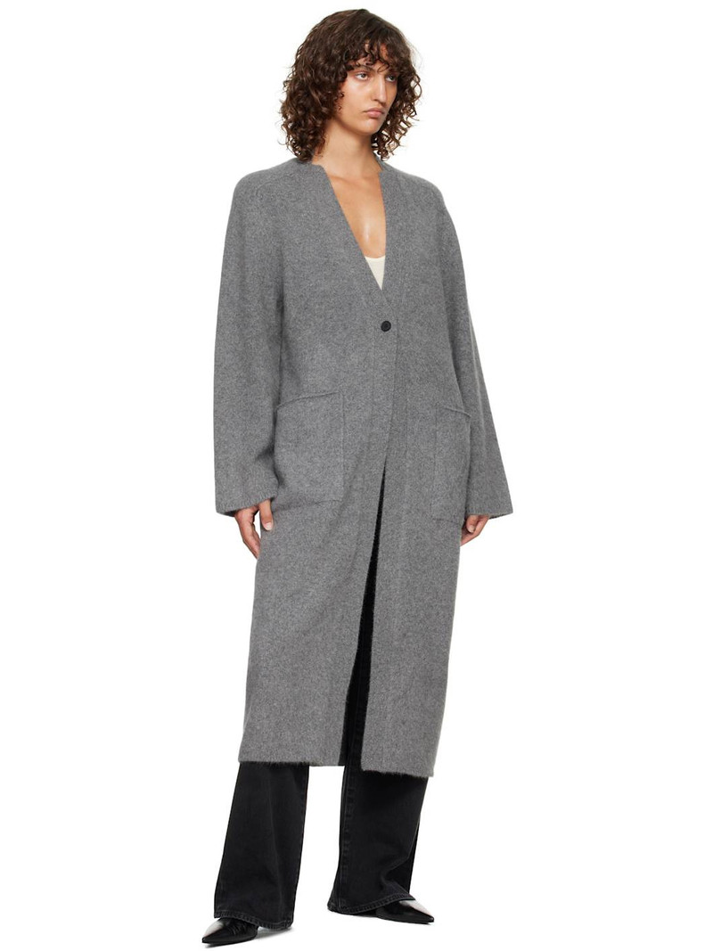 Loulou de Saison Gray Smet Yak Blend Maxi Cardigan outlook