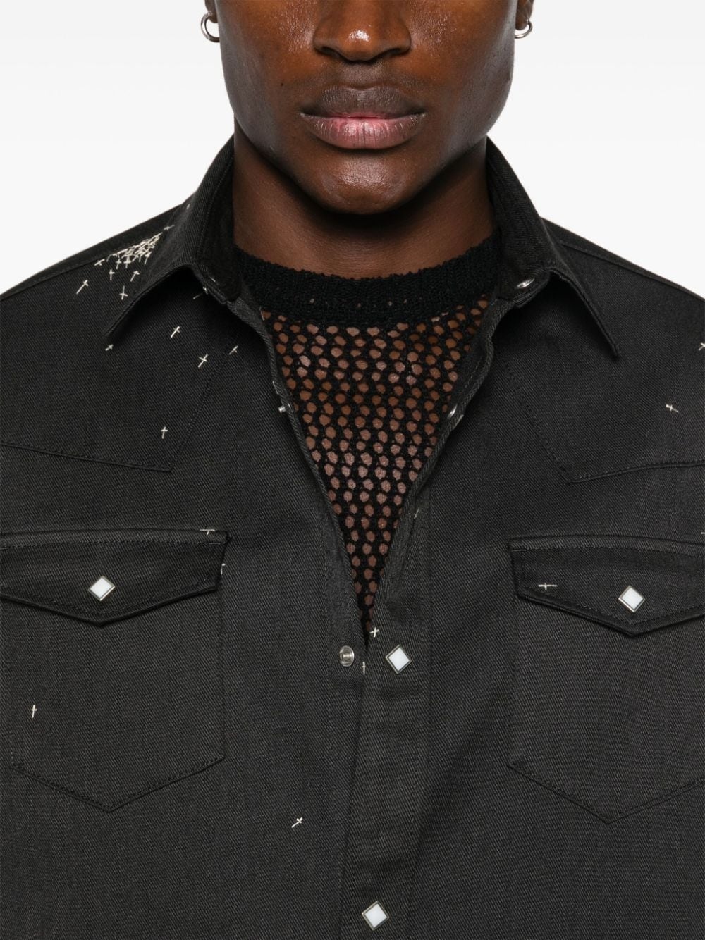 cross-motifs shirt - 5