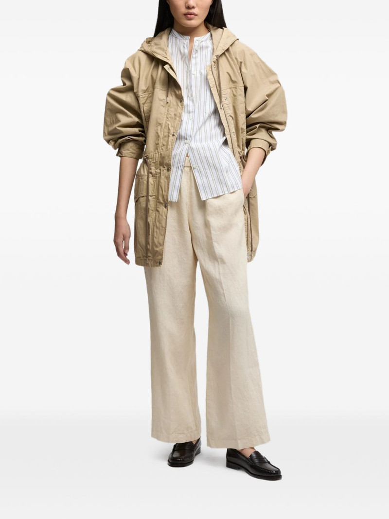Aspesi elasticated linen trousers outlook