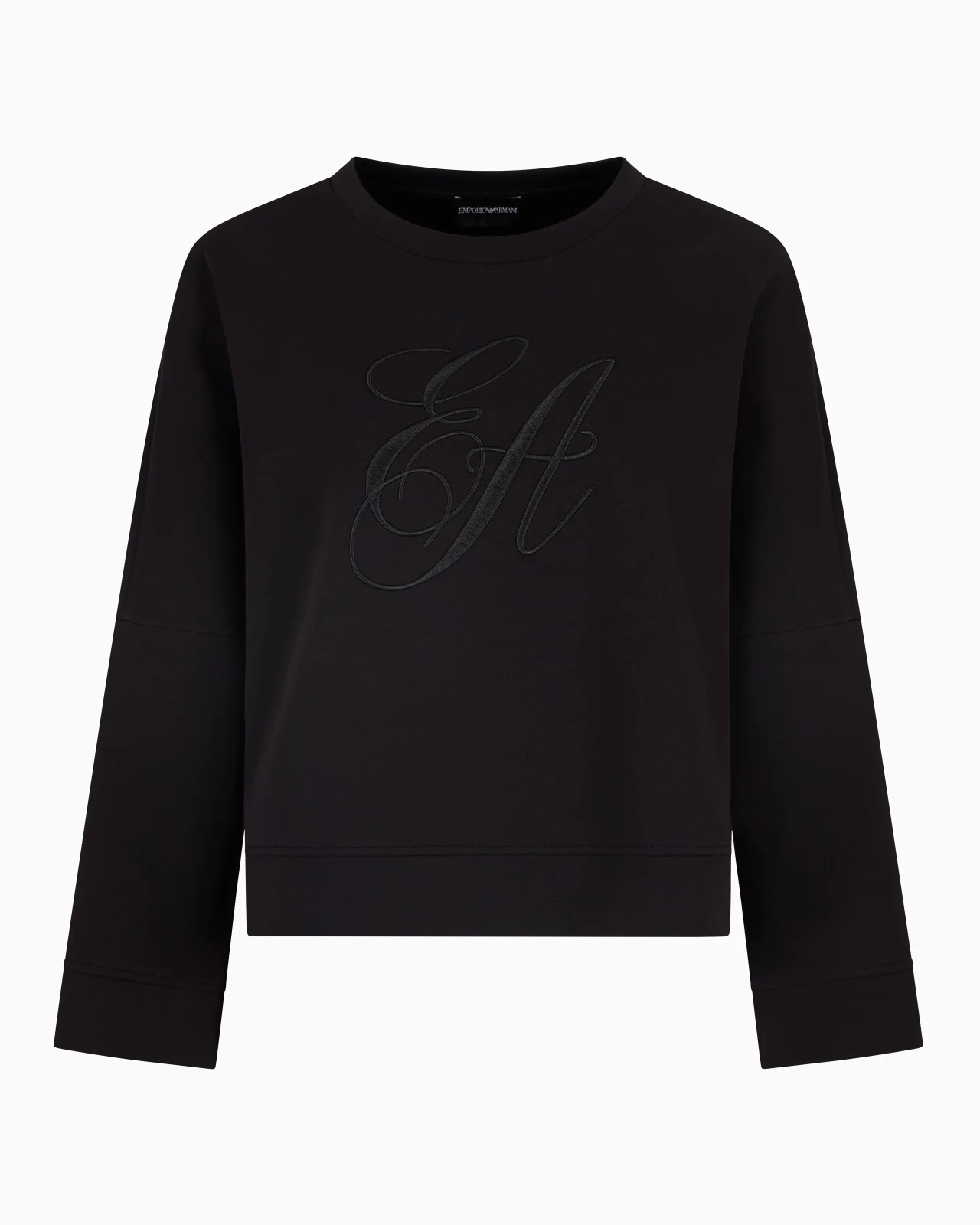 DOUBLE-JERSEY SWEATSHIRT WITH OVERSIZED LOGO EMBROIDERY - 1