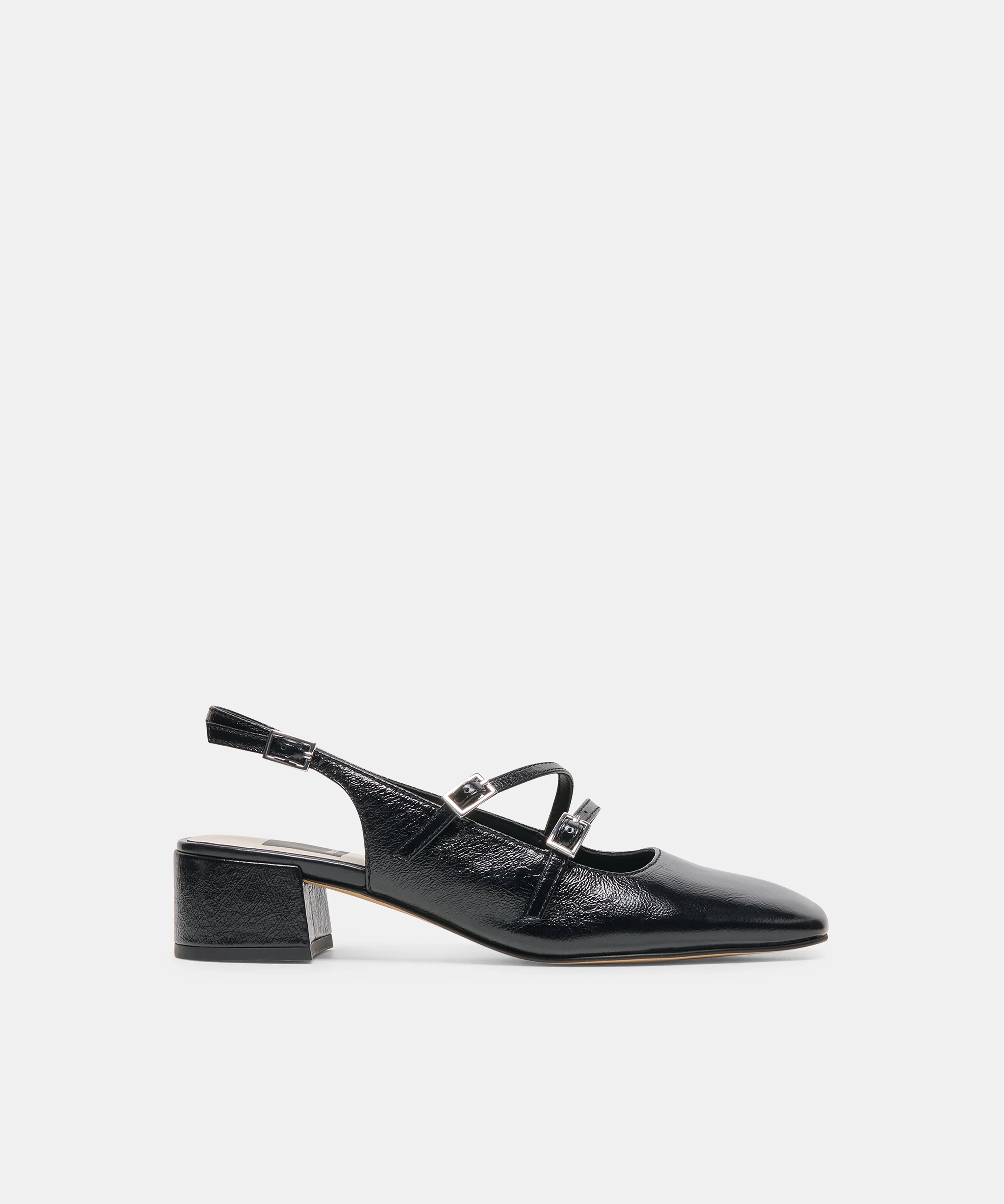 DRIAH HEELS BLACK LEATHER - 1