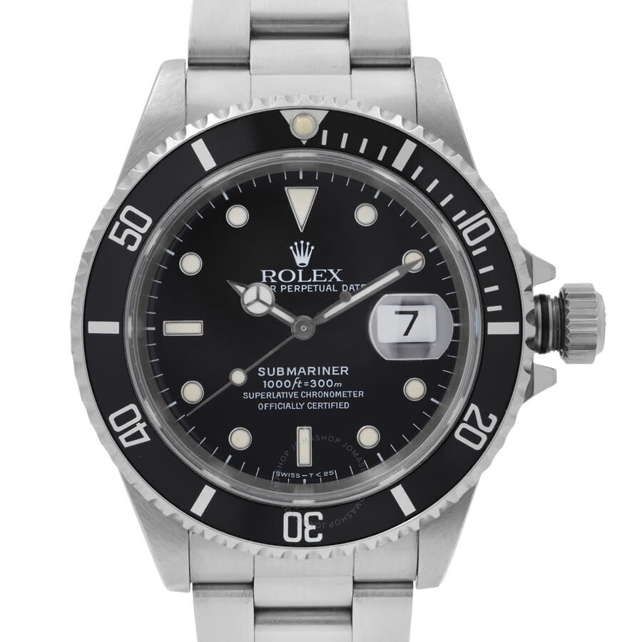 Pre-owned Rolex Submariner Automatic Chronometer Black Dial Men's Watch 16610 BKSO - 2