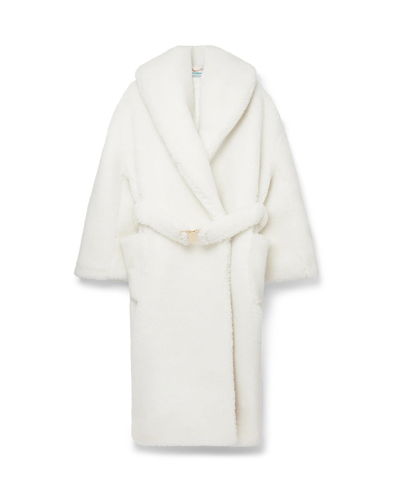 Off-White Faux Shearling Robe Coat 1
