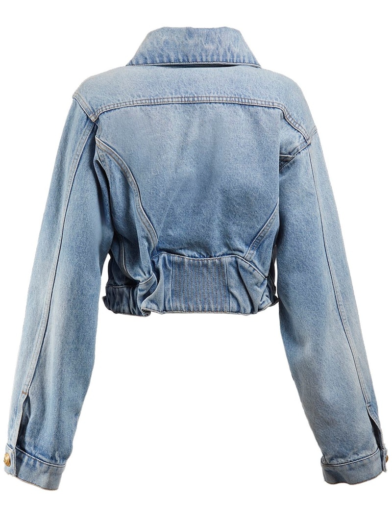 Oversize vintage cotton denim jacket - 5