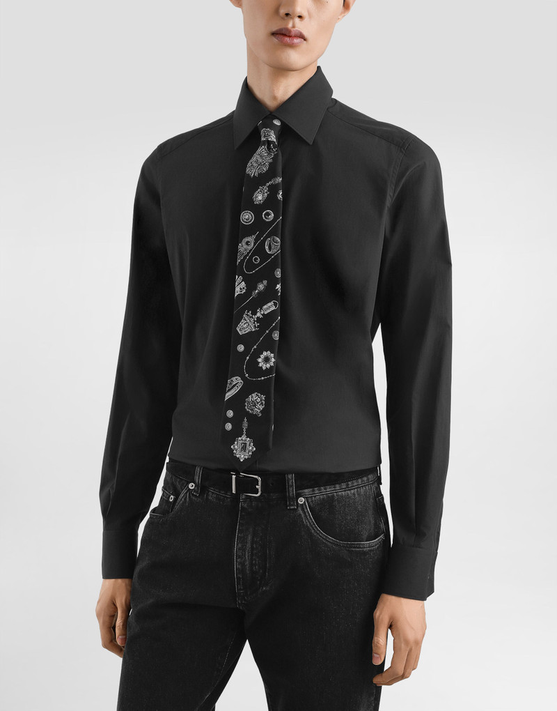 Dolce & Gabbana Jewelry-print silk tie outlook