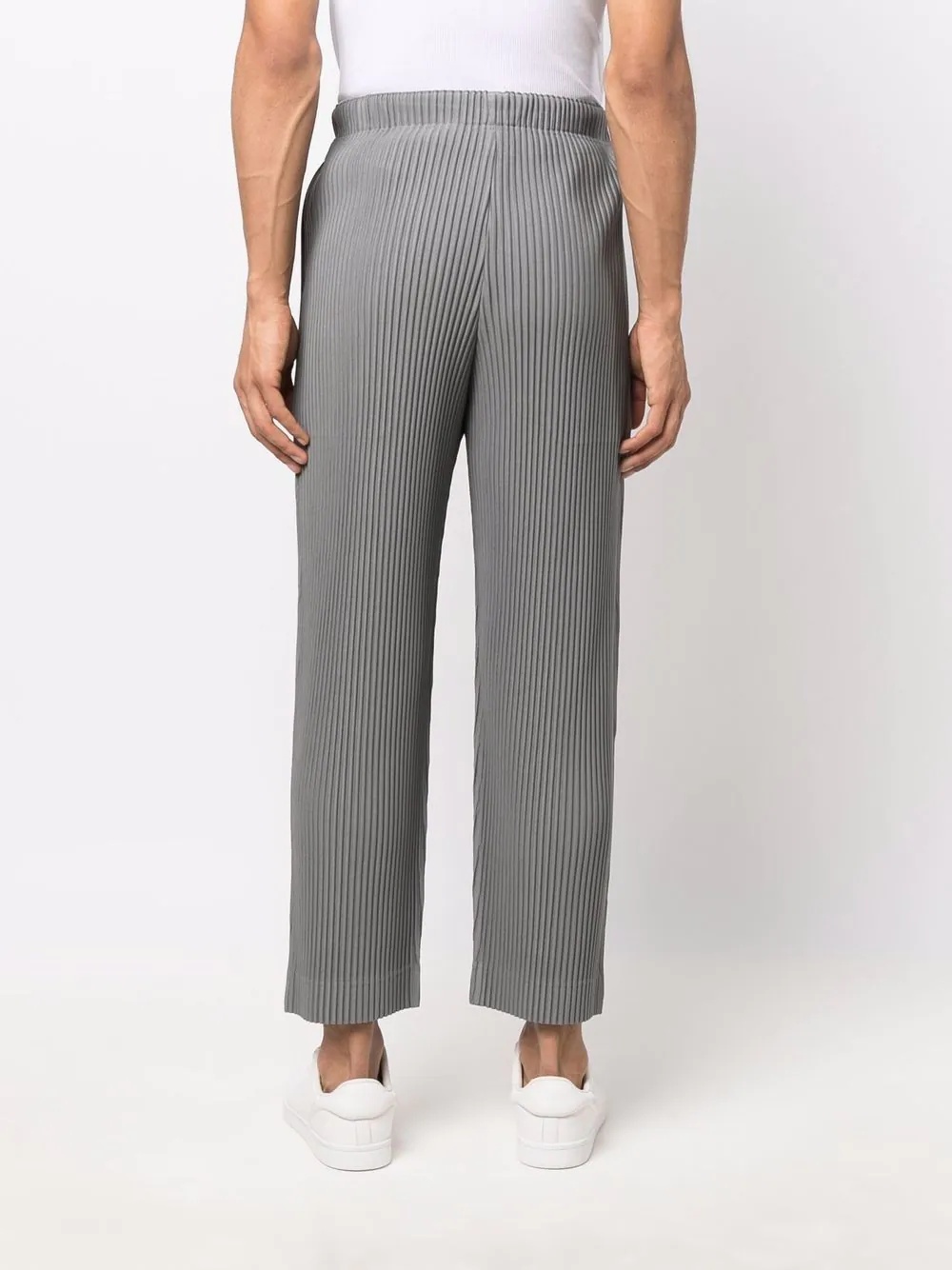 pleated straight-leg trousers - 4