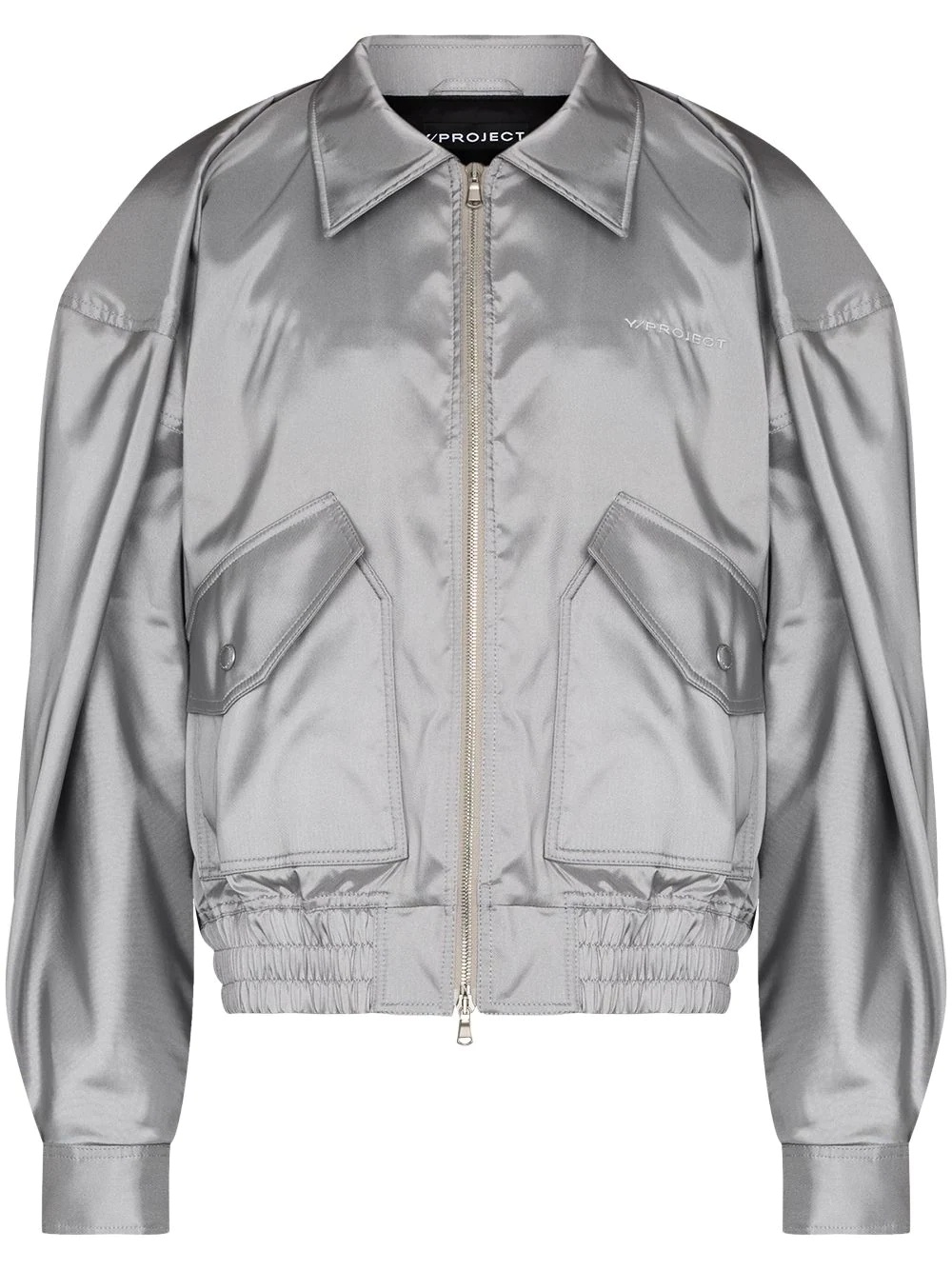 draped-shoulder bomber jacket - 1