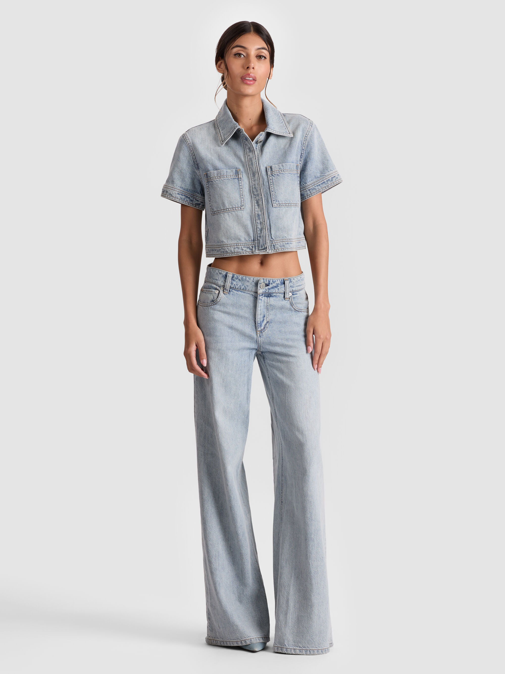 TESHA DENIM TOP - 3