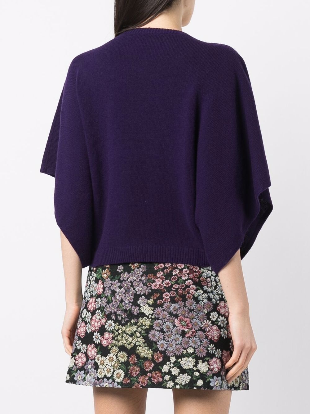 batwing-sleeve knitted top - 4