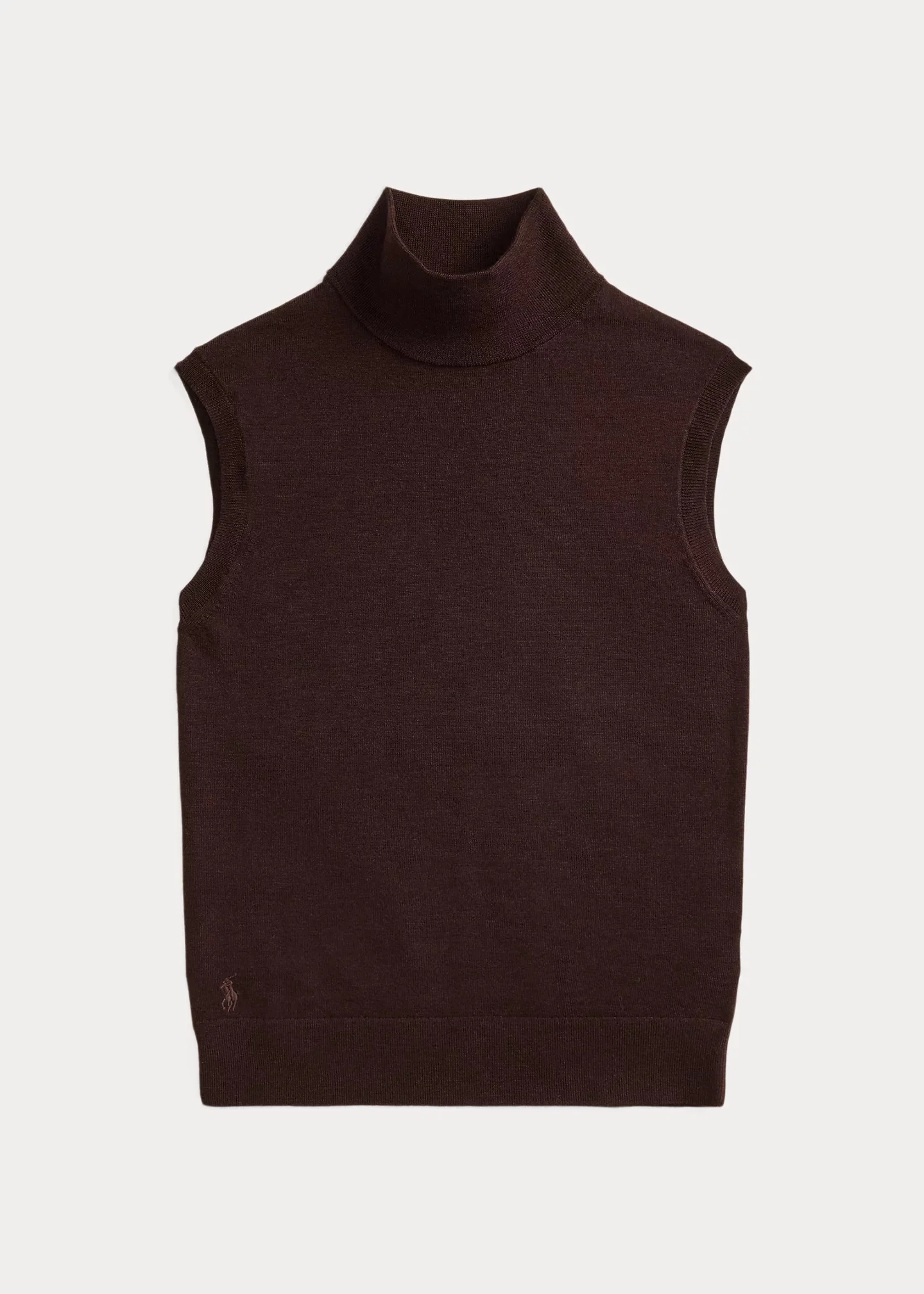 Wool Turtleneck Sleeveless Sweater - 1