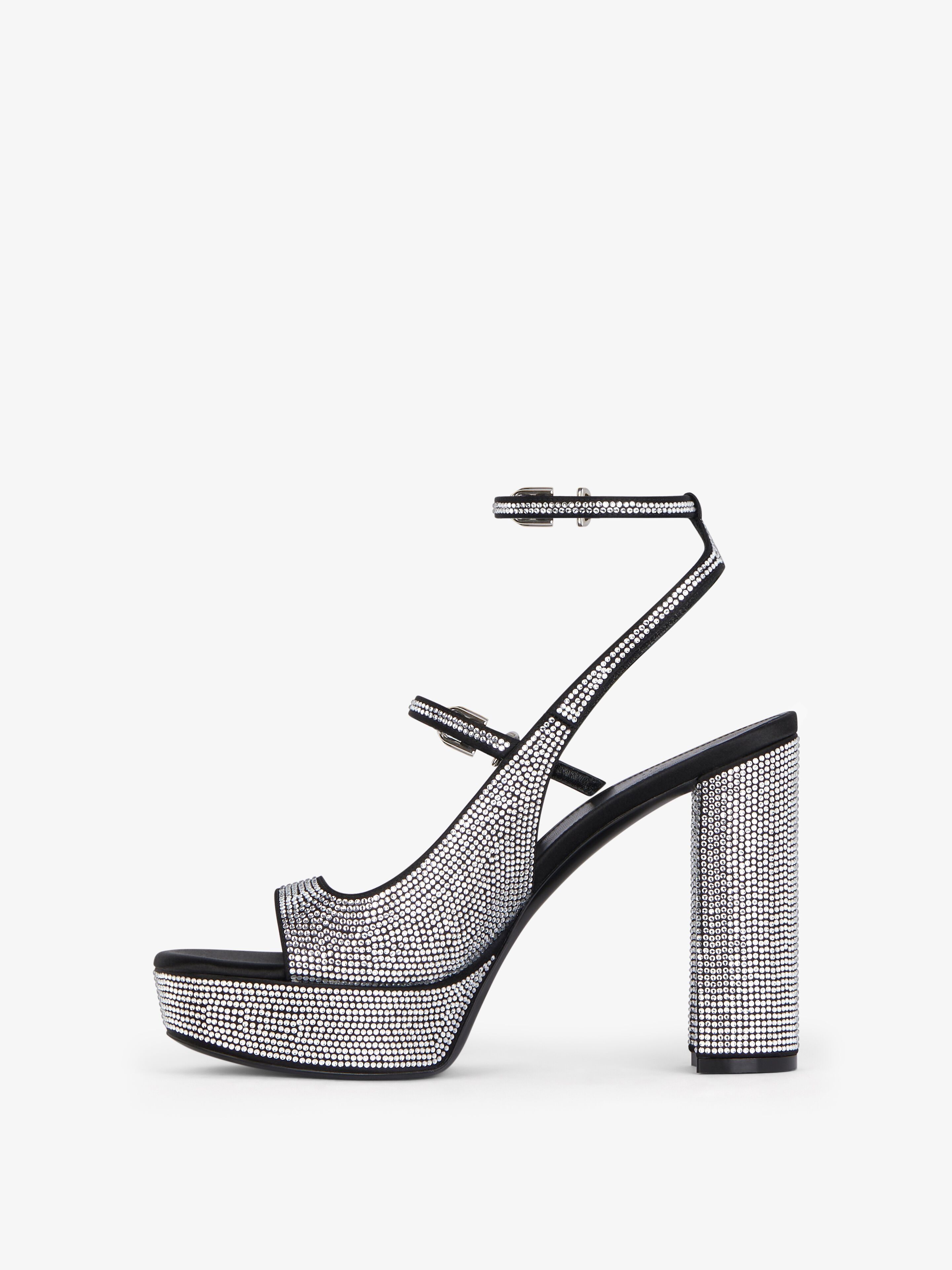 VOYOU PLATFORM SANDALS IN STRASS - 3