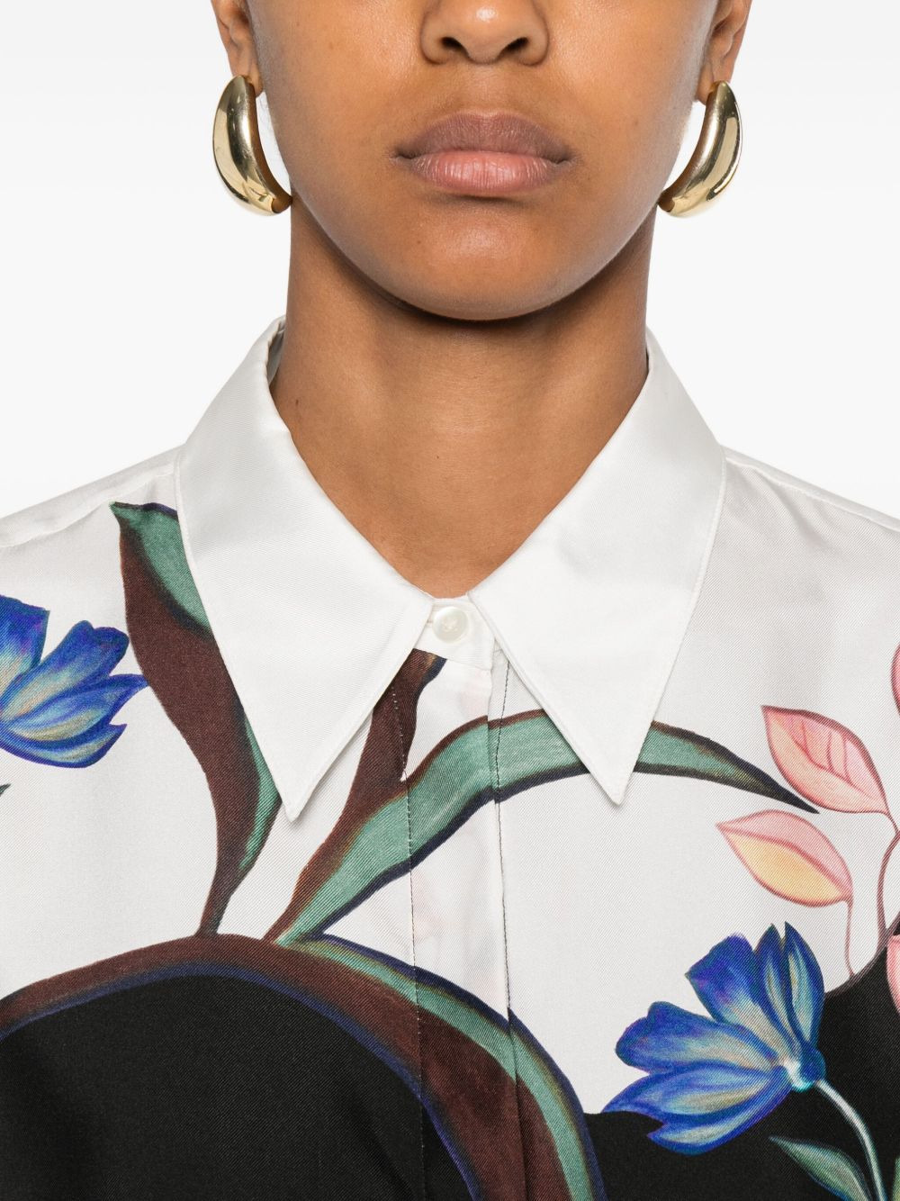 floral-print shirt - 5