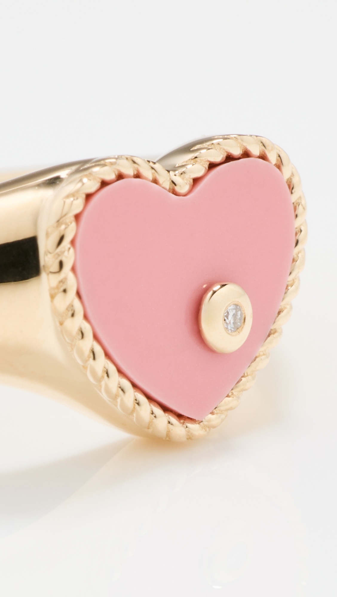 Baby Chevaliere Coeur Rose Ring - 5