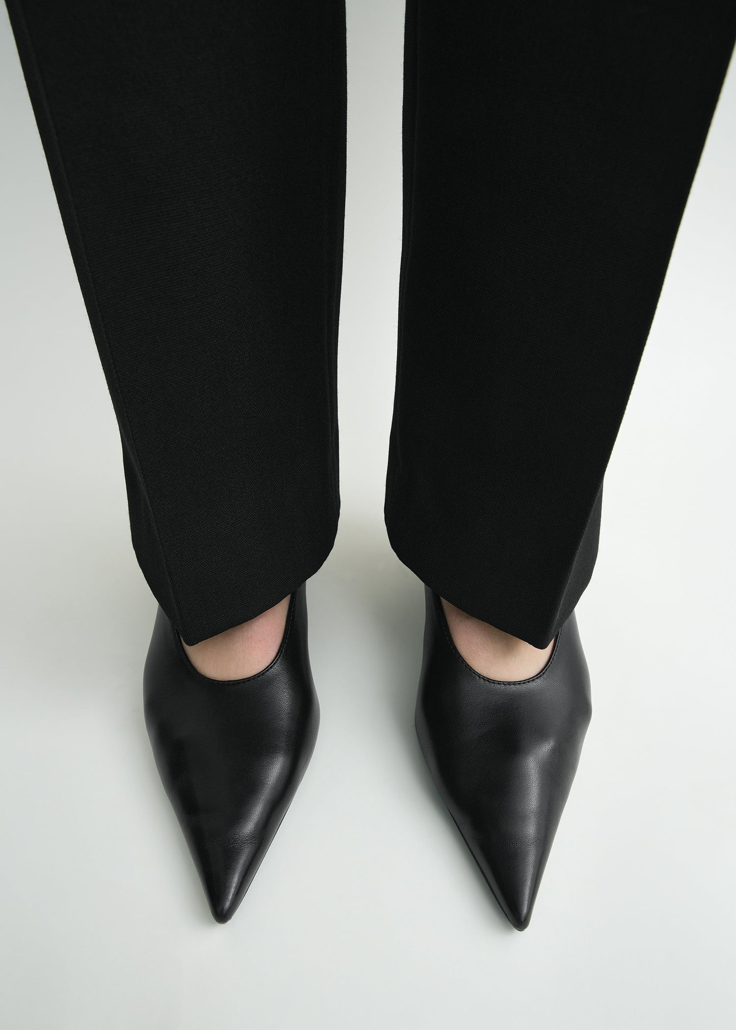 Sharp nappa kitten pumps black - 2