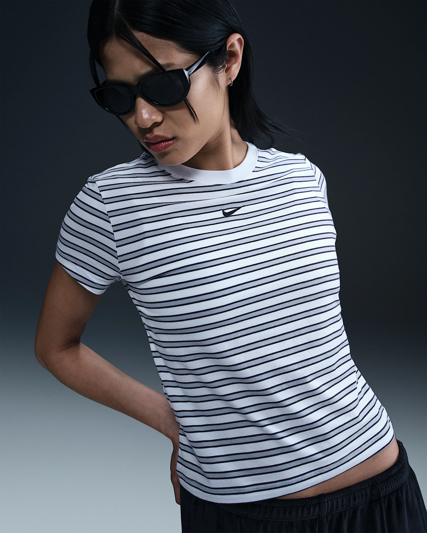 Nike Sportswear Chill Knit Women's Slim Striped T-Shirt - 1