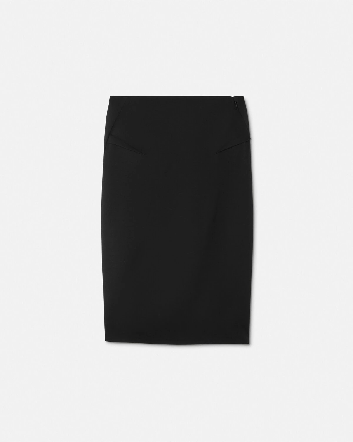 Wool-Blend Slit Pencil Skirt - 3