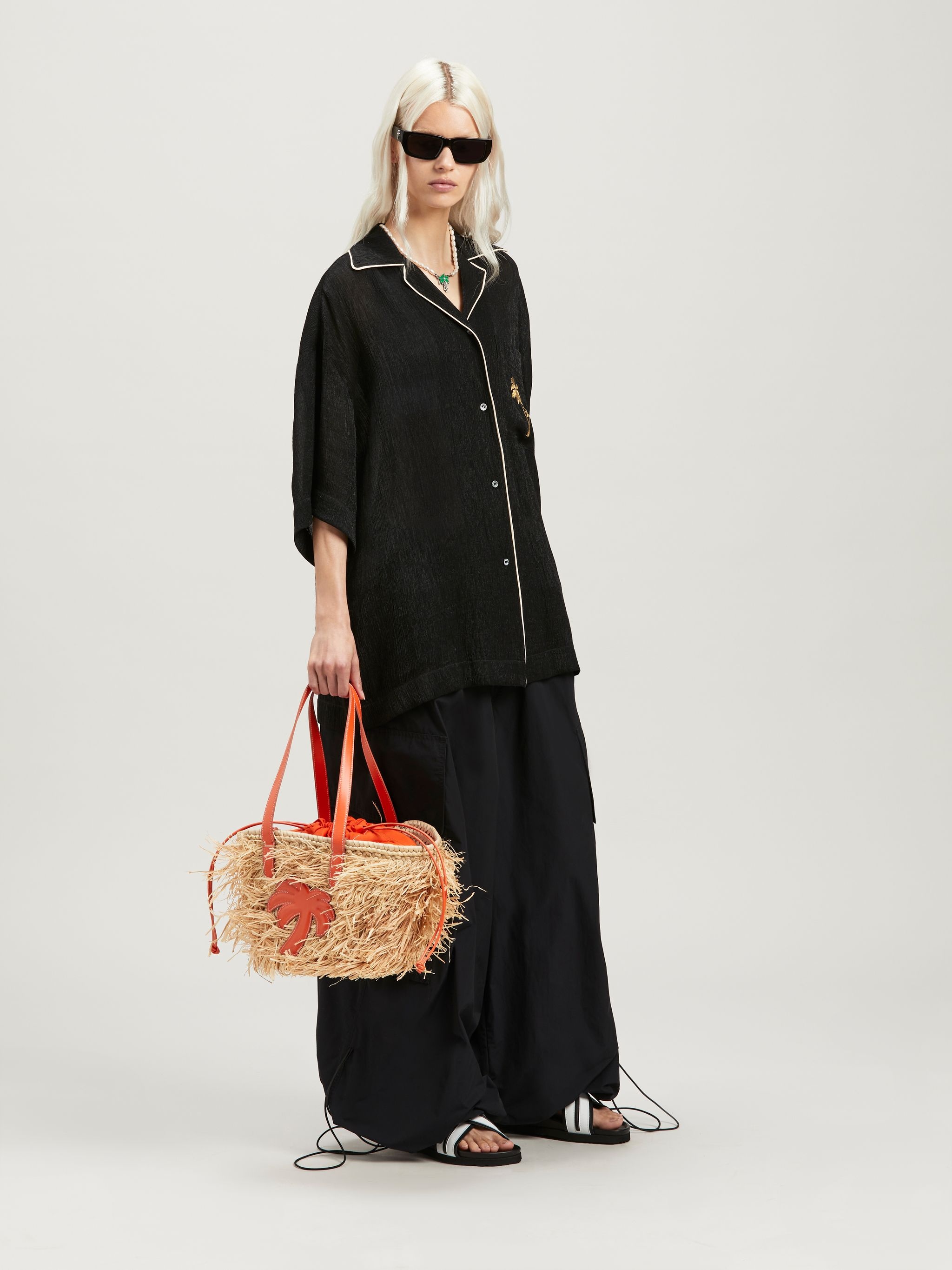 Palm Rafia Basket Bag - 2