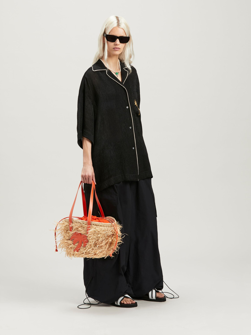 Palm Angels Palm Rafia Basket Bag outlook