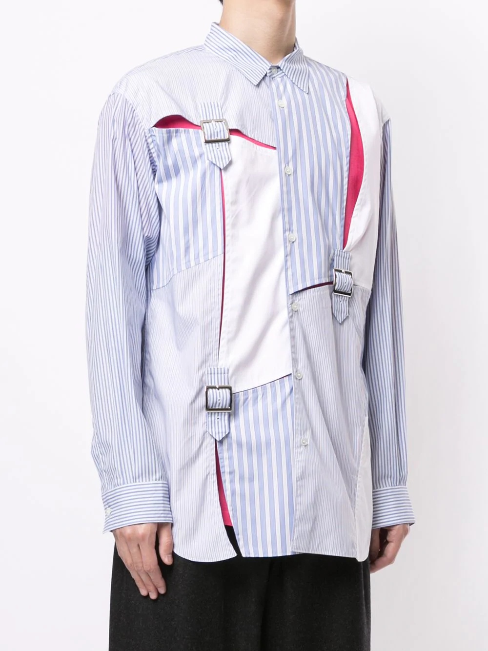 deconstructed striped shirt - 3