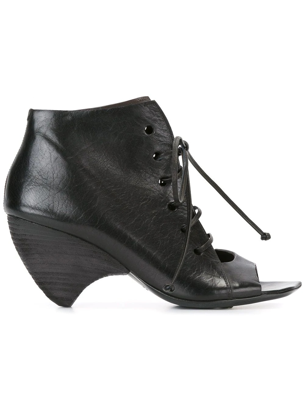 structured lace-up ankle boots - 1