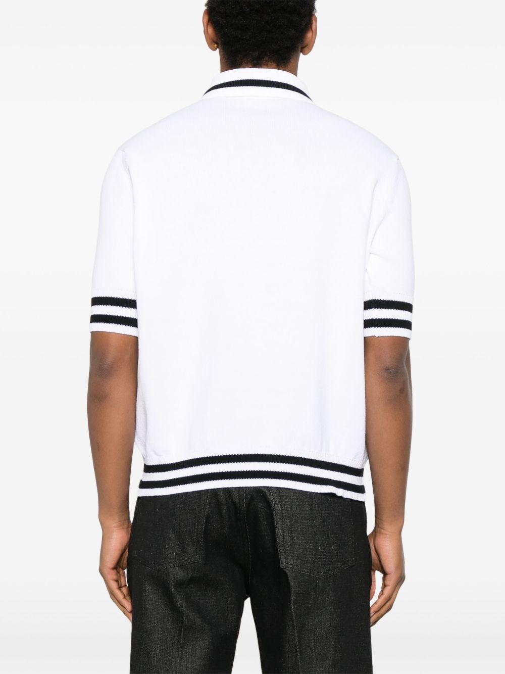 logo signature-embroidered polo shirt - 3