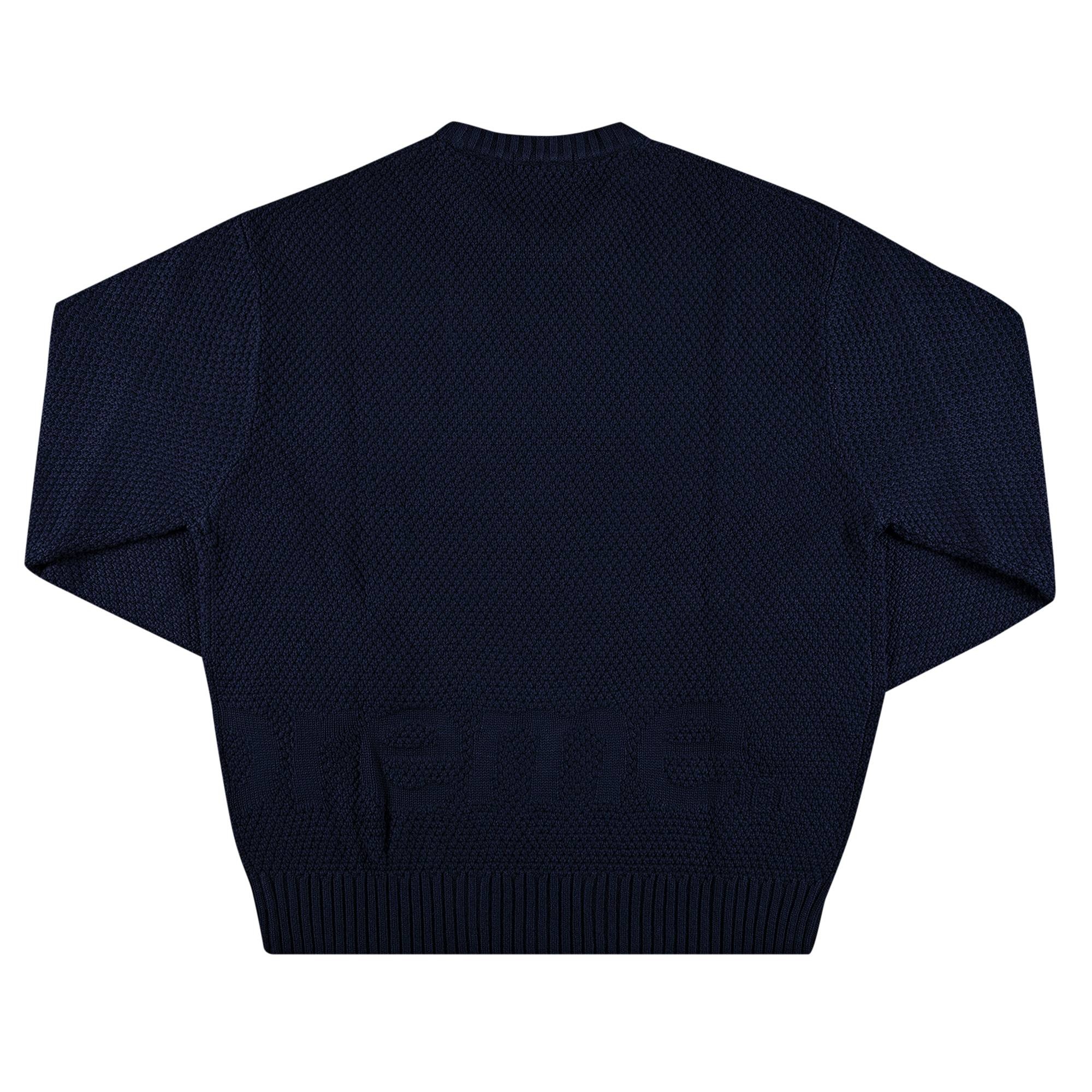 Supreme Supreme Textured Small Box Sweater 'Navy' | REVERSIBLE