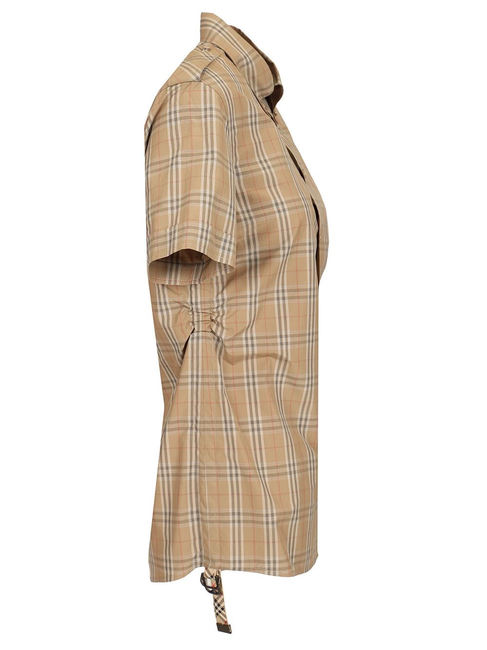 Check Patterned Shirt Shirts Beige - 3