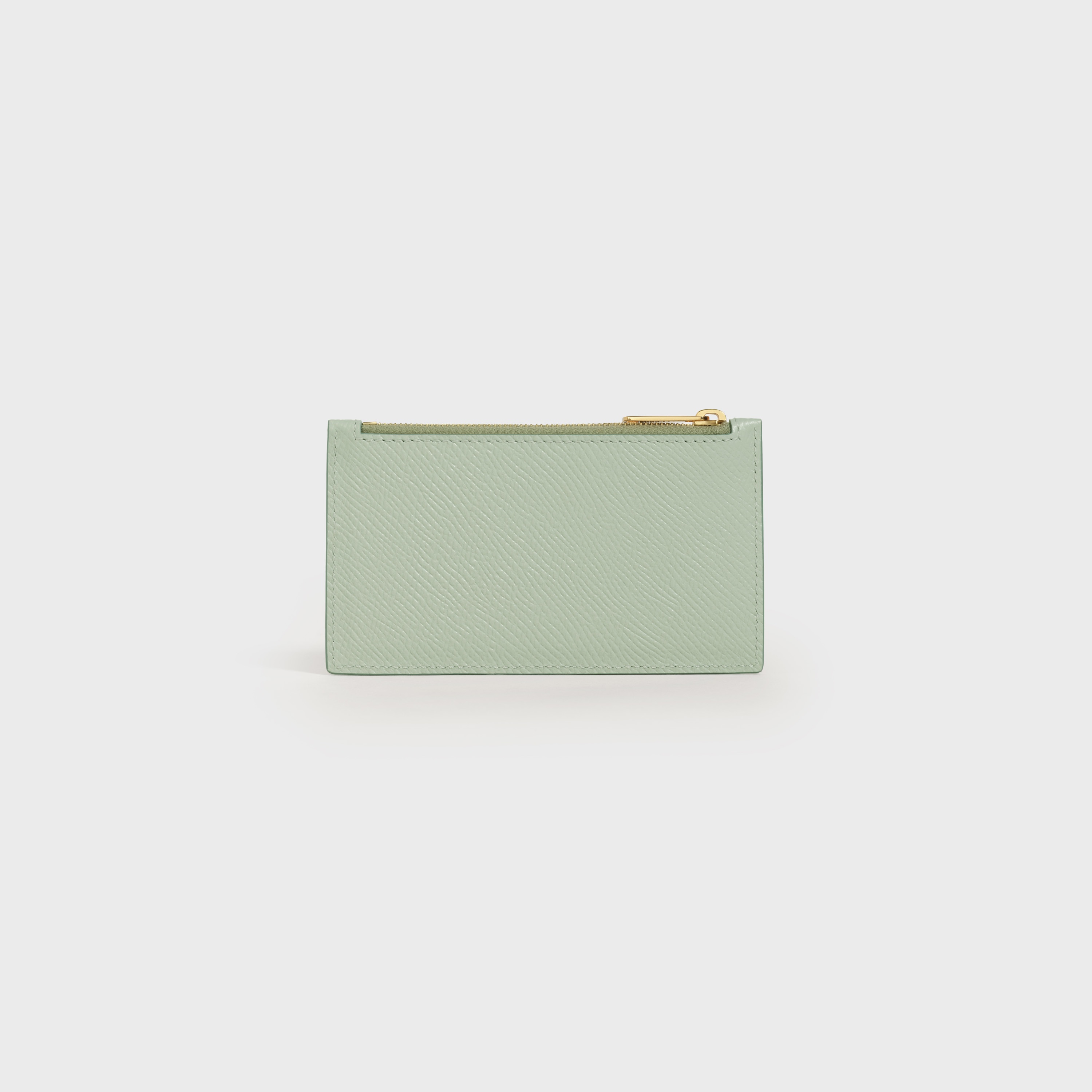 ZIPPED COMPACT CARD HOLDER IN GRAINED CALFSKIN - 3