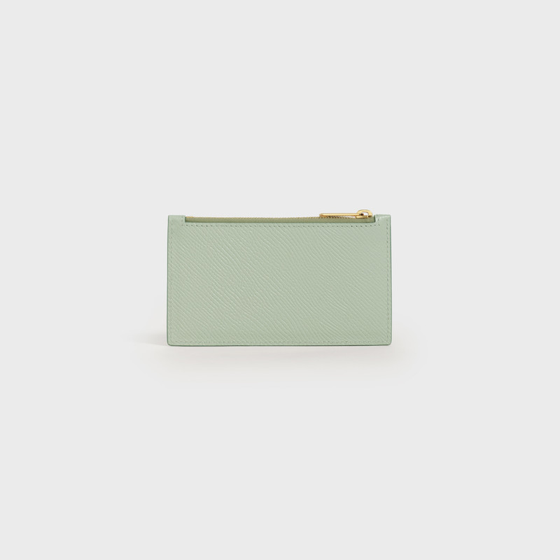 ZIPPED COMPACT CARD HOLDER IN GRAINED CALFSKIN 3