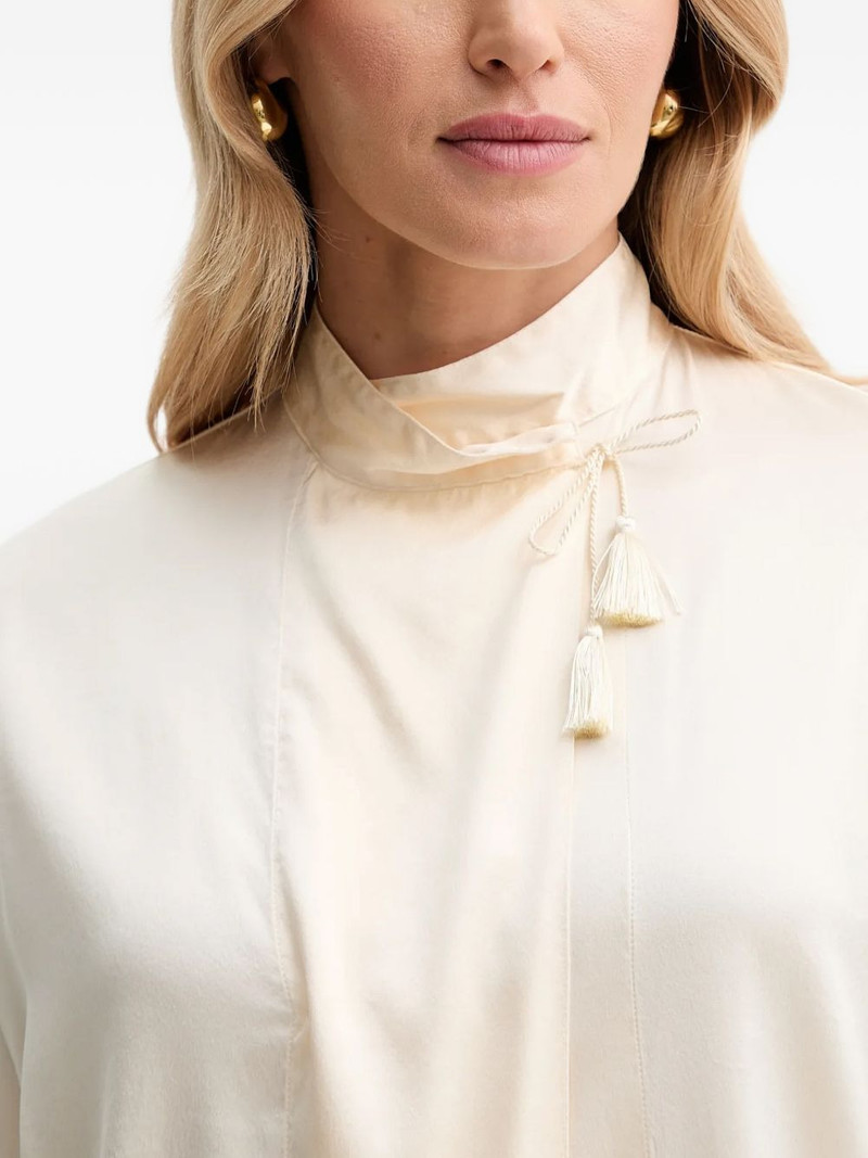 tassel mock-neck blouse 4