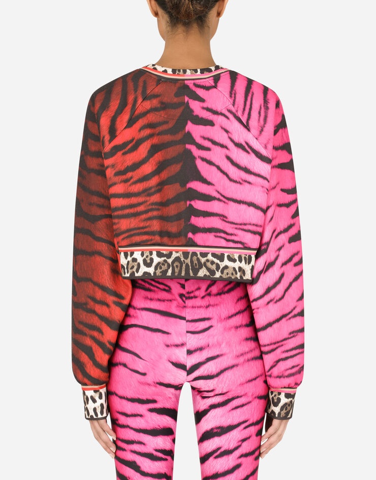 Cotton sweatshirt with tiger print - 2