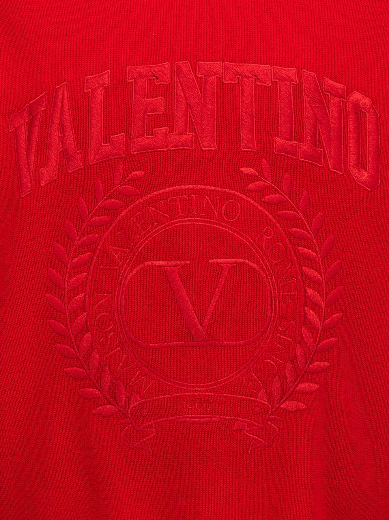 Valentino Logo Embroidery Sweater Sweater, Cardigans Red - 4