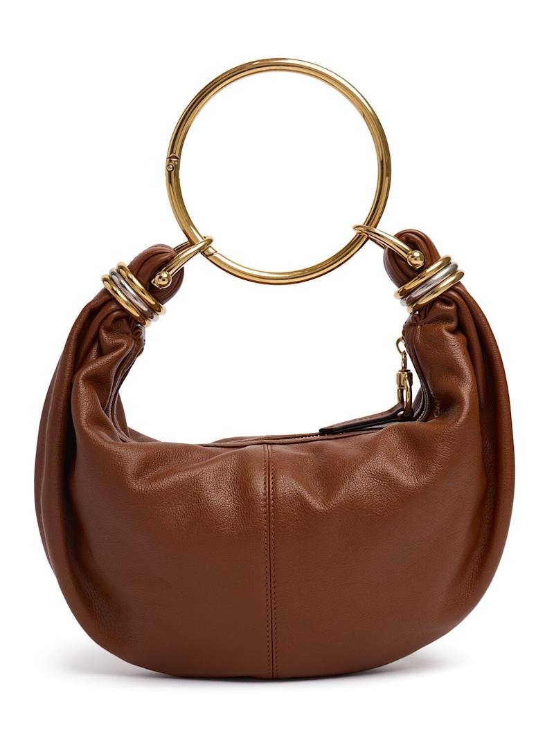 Bracelet shiny grained leather bag - 1