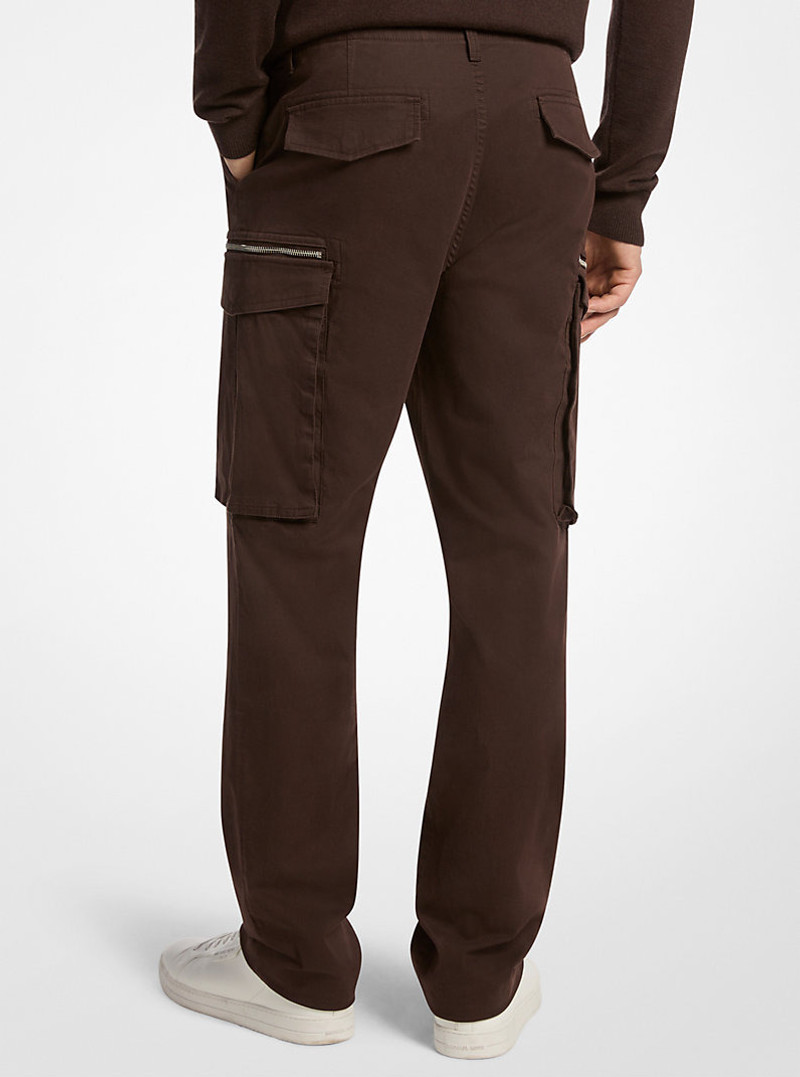 MICHAEL KORS Stretch Cotton Zip Cargo Pants outlook