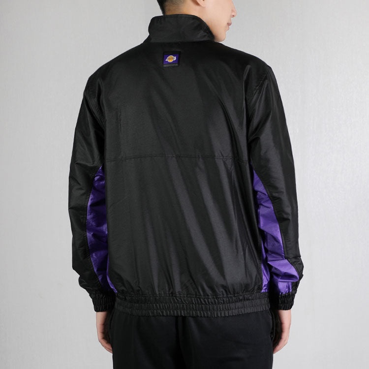 Nike Lightweight NBA Los Angeles Lakers Sports Jacket Black CJ7115-010 - 5