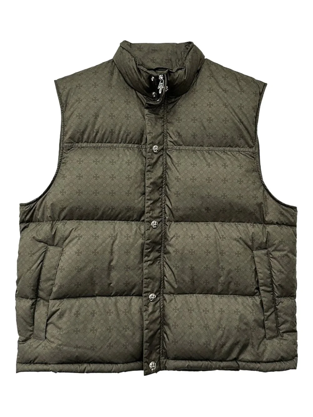 monogram-pattern padded gilet - 1