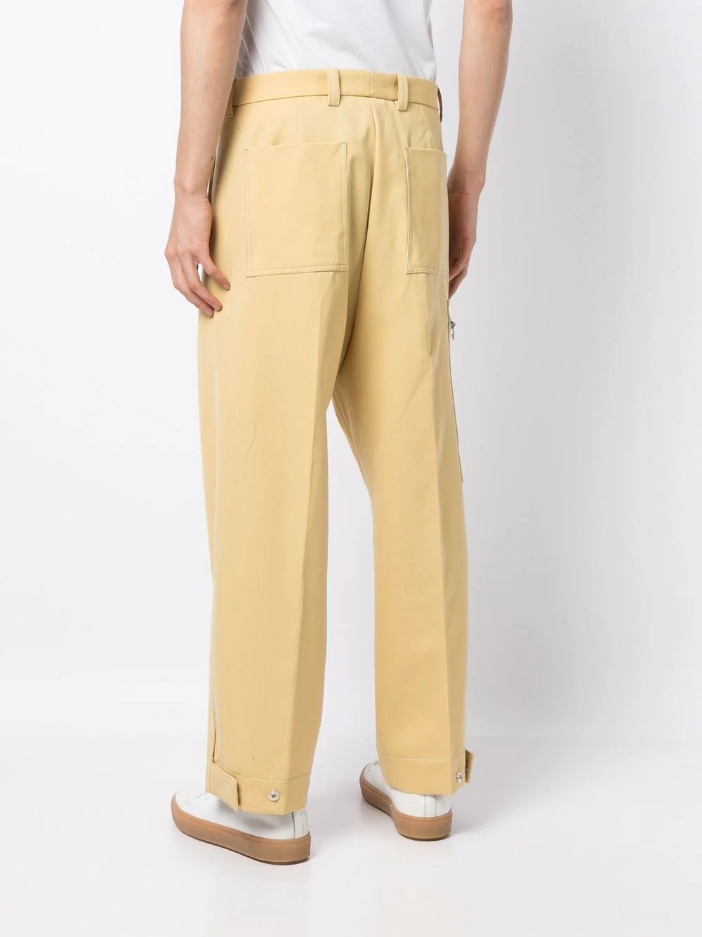 straight-leg pressed-crease trousers - 4