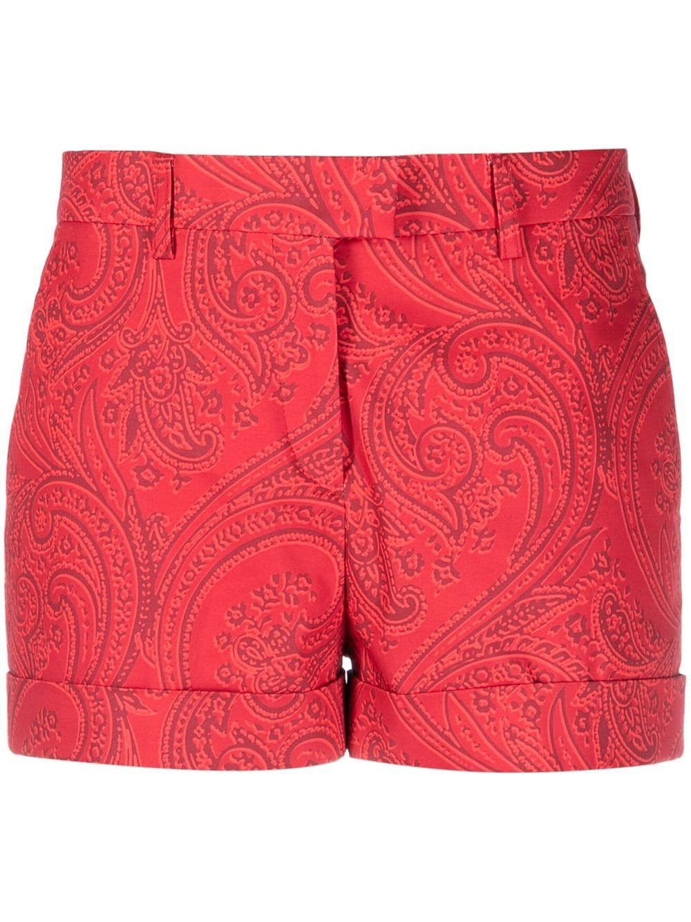 paisley-print tailored shorts - 1