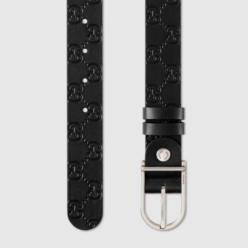 GUCCI Reversible belt with rounded buckle outlook