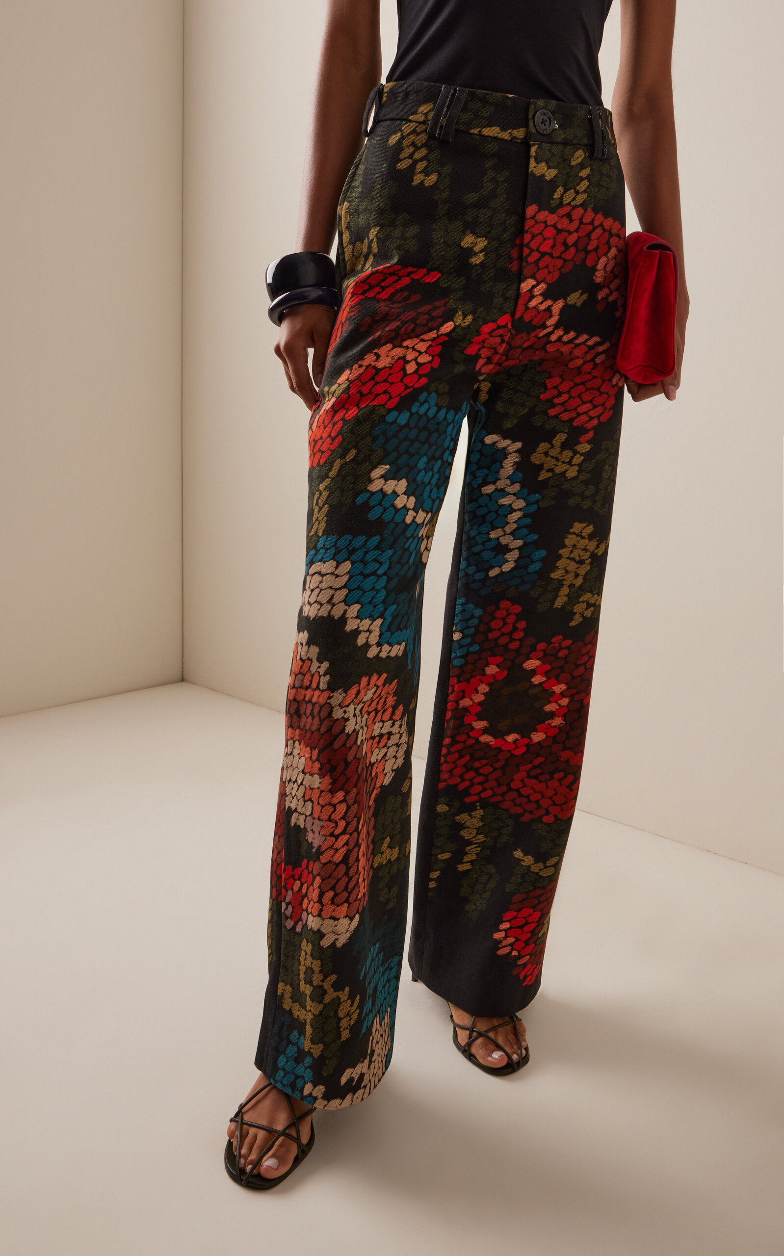 Spry Printed Cotton-Gabardine Trousers multi - 3
