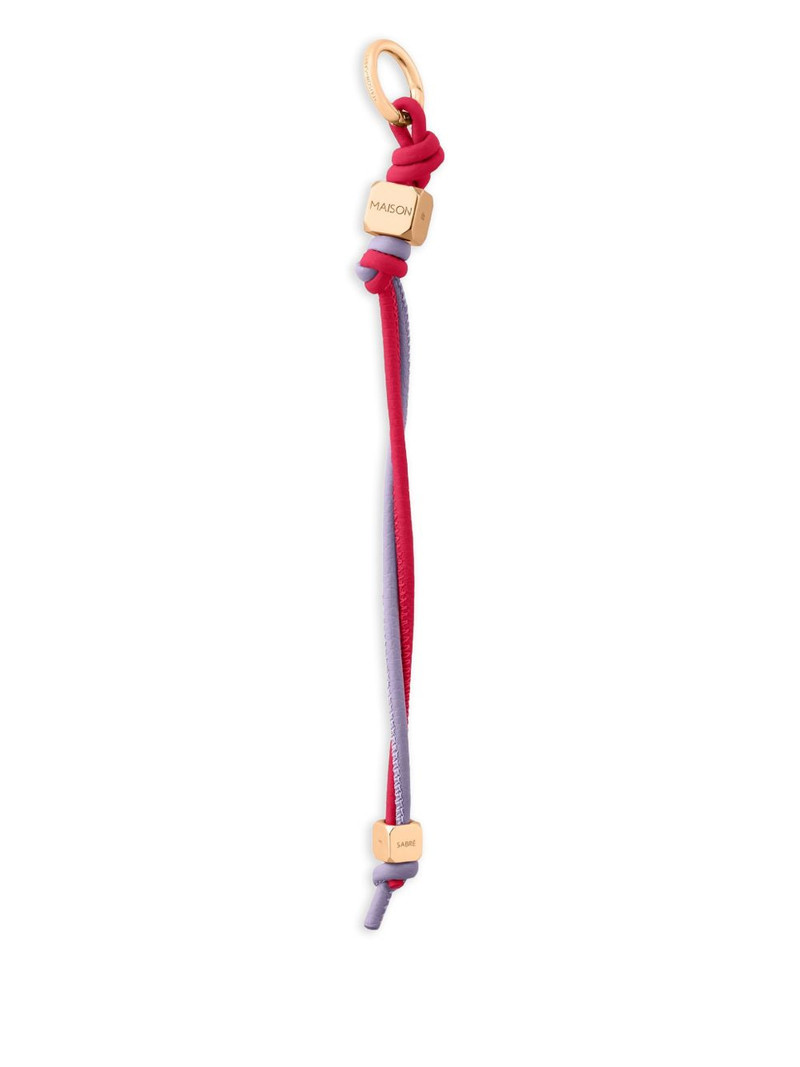 cuboidal hardware leather wristlet charm 1