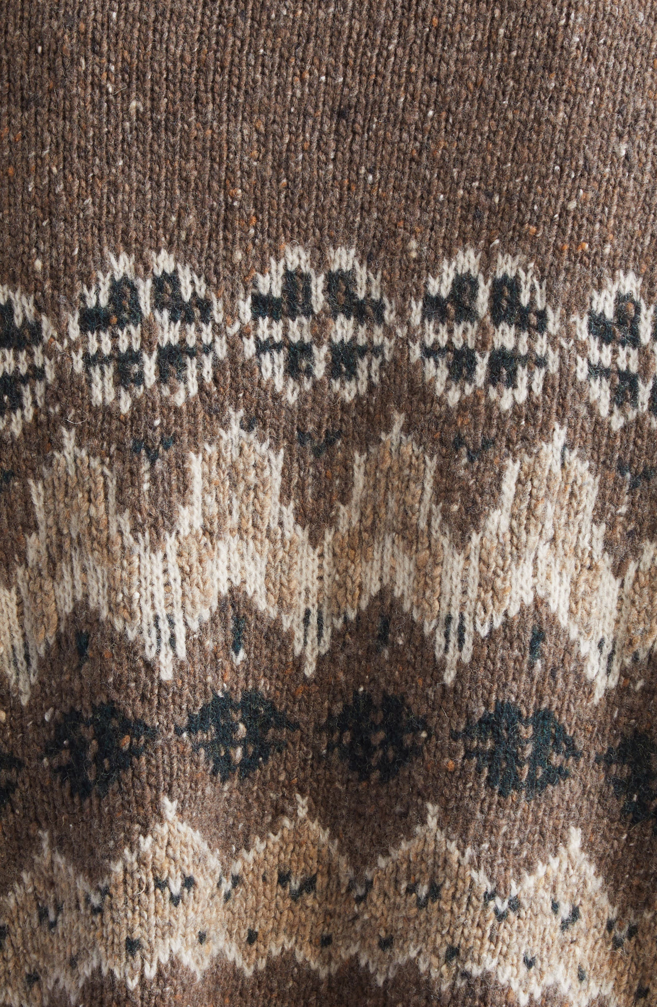 Altuzarra Cammie Wool Blend Cardigan in Oak Moss Fairisle at Nordstrom - 7