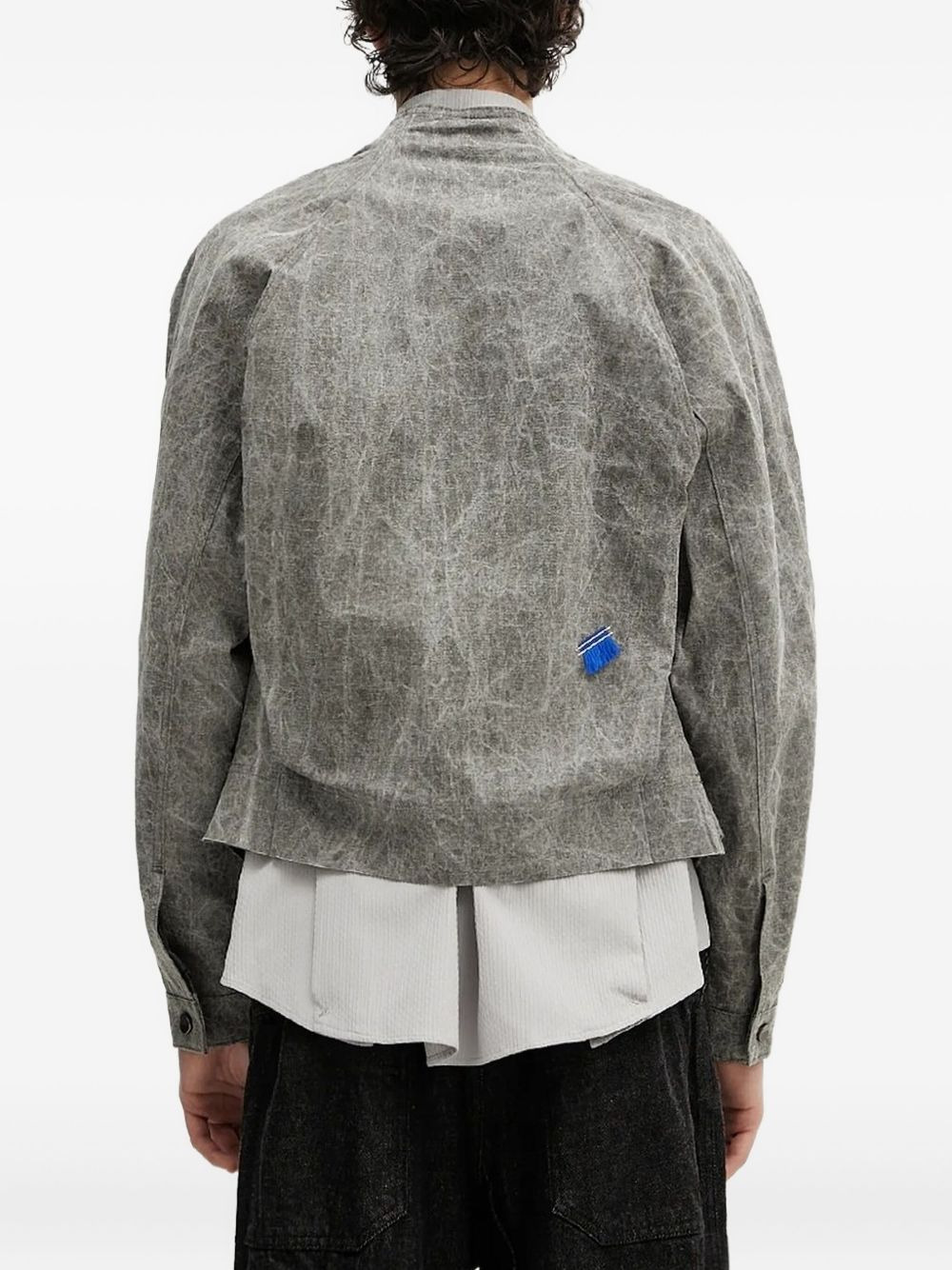 acid-wash panelled jacket - 3