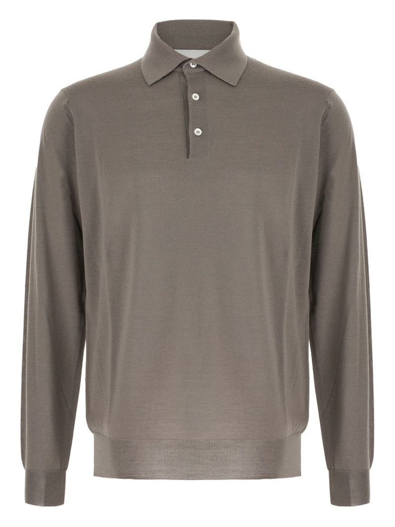 long-sleeve knitted polo shirt 1