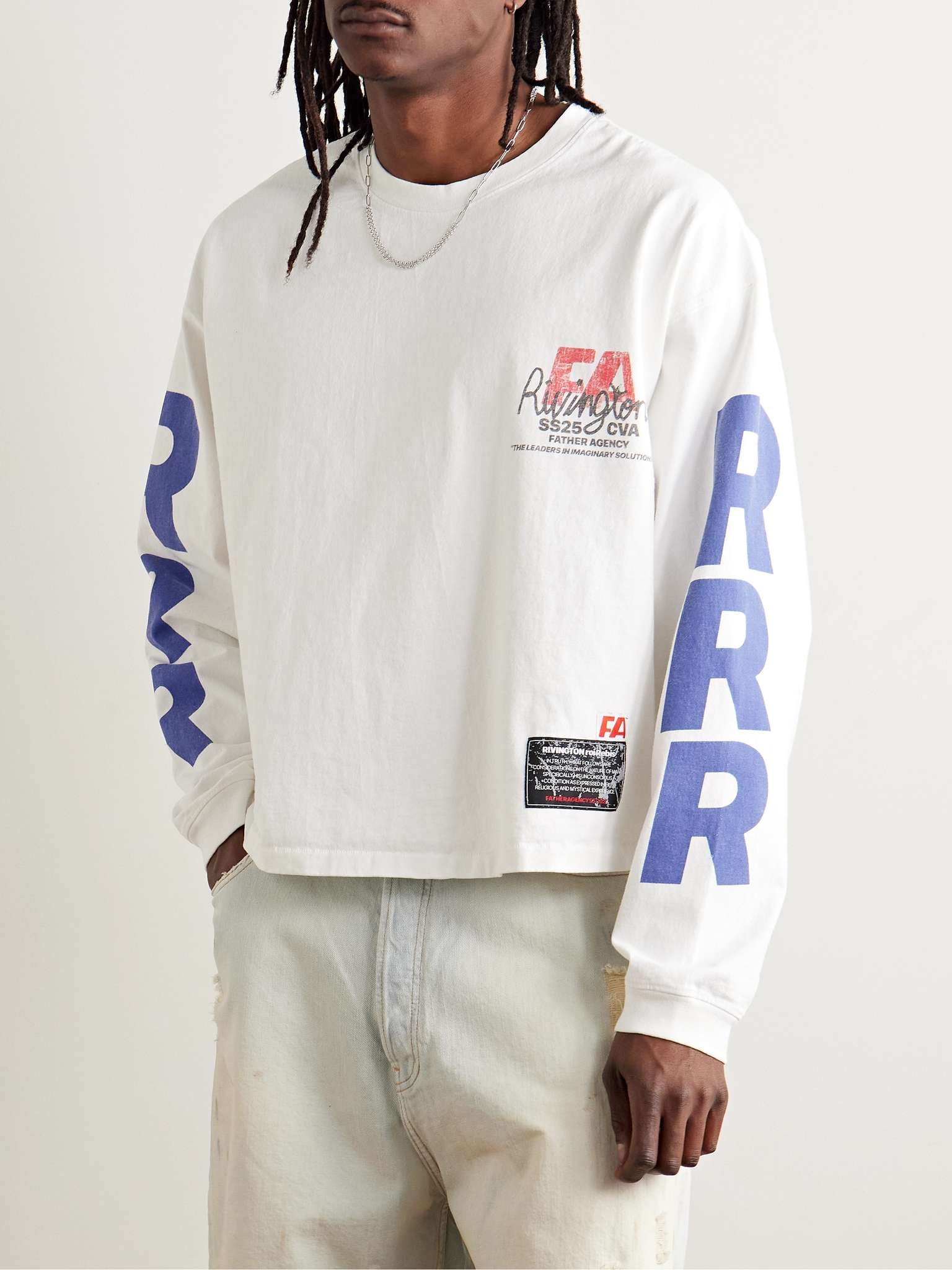 FA.CO Cropped Logo-Print Cotton-Jersey T-Shirt - 3
