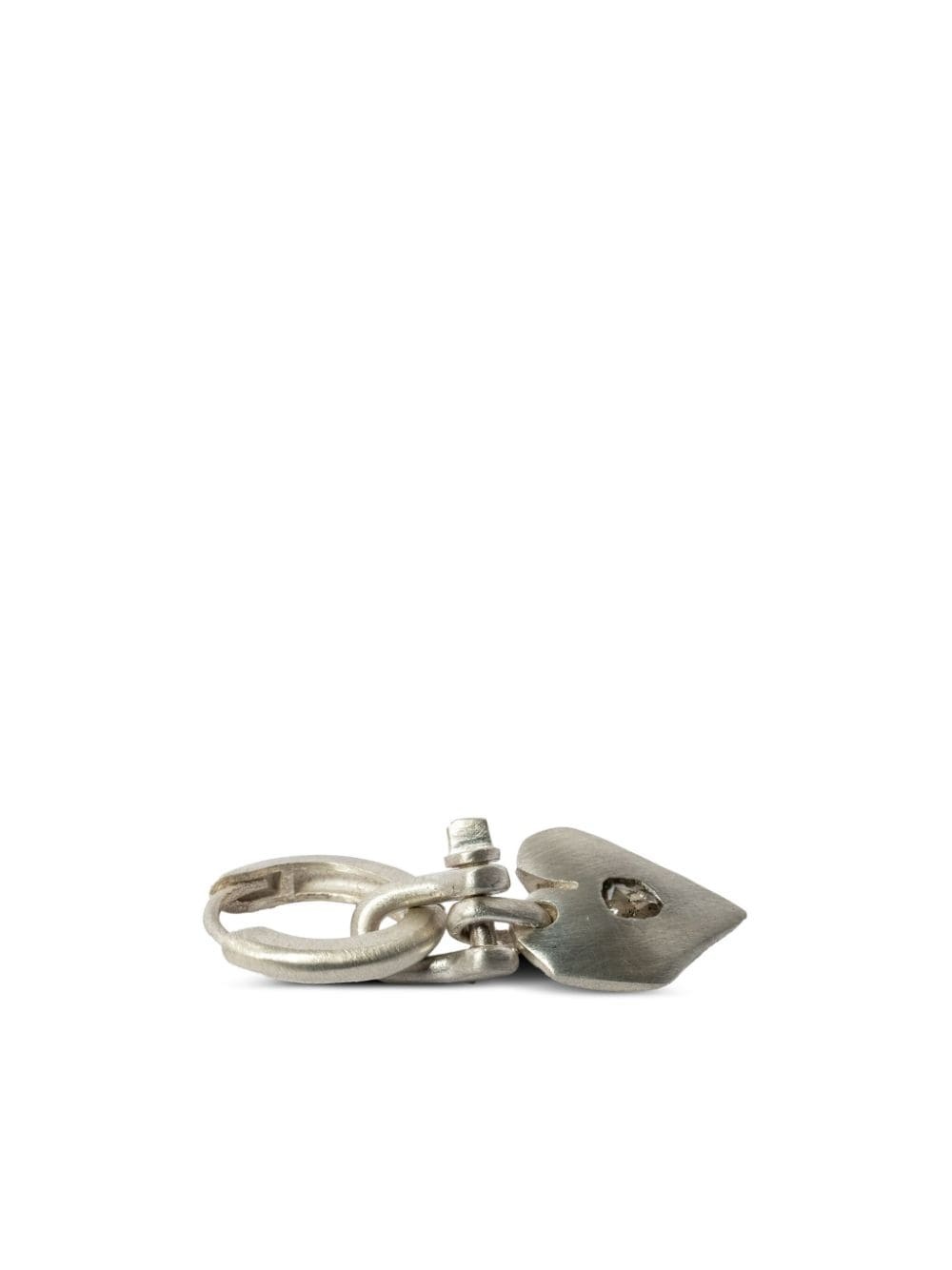 Jazz's Solid Heart sterling silver and diamond earring - 3