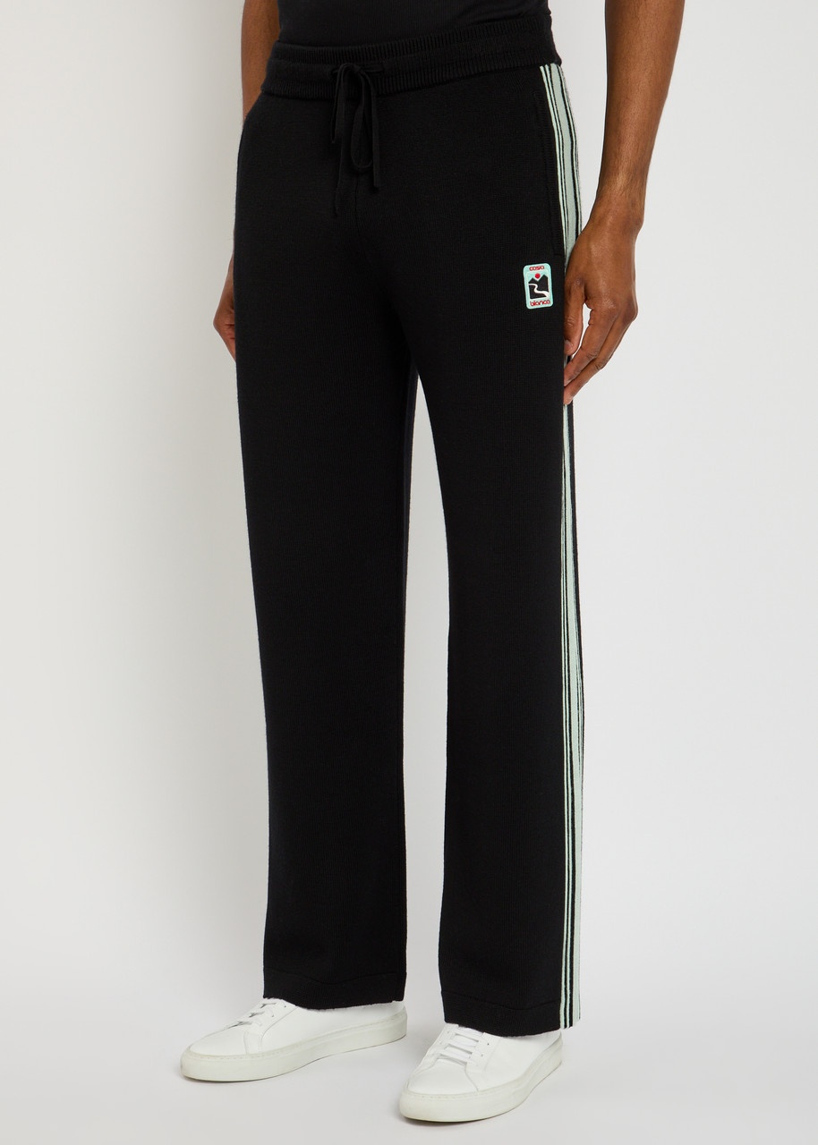 Casablanca Merino Embroidered Knit Track Pants - 2