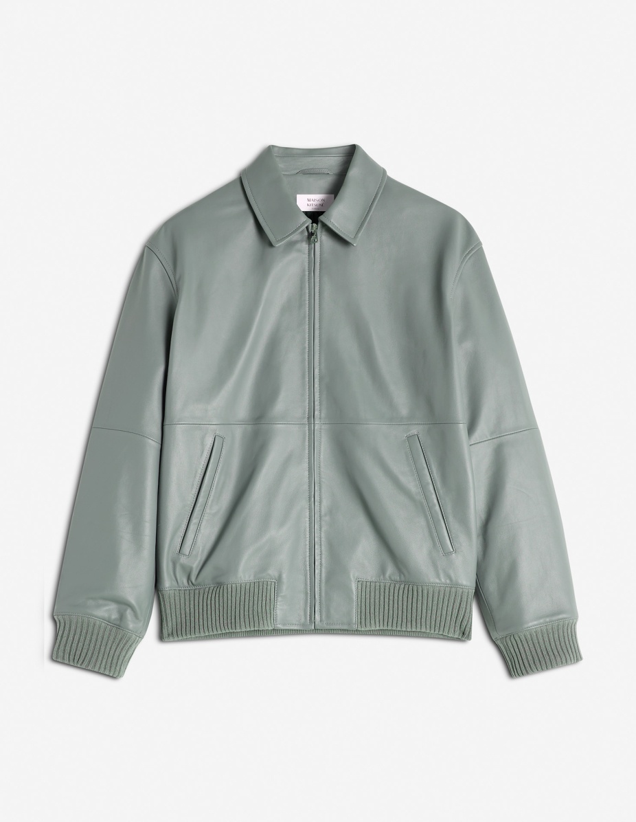 ZIPPED LEATHER BLOUSON - 1