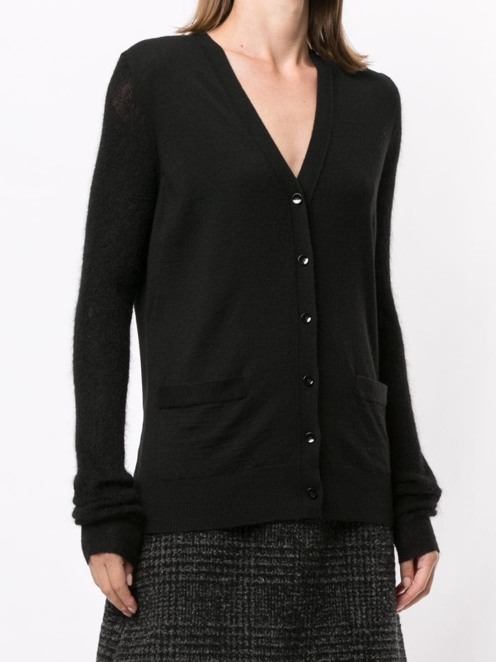 V-neck wool cardigan - 3